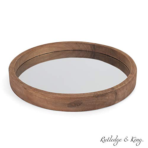 Rutledge & King Wall Mirror - Rustic Round Mirror - Decorative Circle Mirrors for Bathrooms, Living Rooms, and Bedrooms (1 Pack, Midwood - Medium) - color: Midwood - Medium