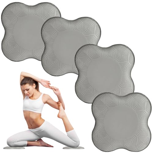 2 packs Yoga Knee Pad Mats Extra Thick for Knees Elbows Wrist Hands Head Foam Pilates Kneeling pad Yoga Knee Cushion Thick Exercise Pads for Knees Elbows Wrist Hands Head Foam Pilates Kneeling pad，Support Foam Pads for Women and Men - color: 4pcs grey
