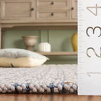 SAFAVIEH Natural Fiber Collection Area Rug - 2'3" x 8' Runner, Natural & Blue, Handmade Jute & Wool, Ideal for Living Room, Hallway, Foyer, Entryway, Bedroom (NFB225N) - color: Natural/Blue, size: 2'3" x 8' (Runner)