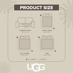 UGG Coco Throw Blanket – Home Accent Blanket for Bed & Couch, Luxury Fluffy Bedding, House Warming Gifts or Luxurious Birthday Gifts for Women, 50" x 70", Beige Mustard Seed - color: Beige