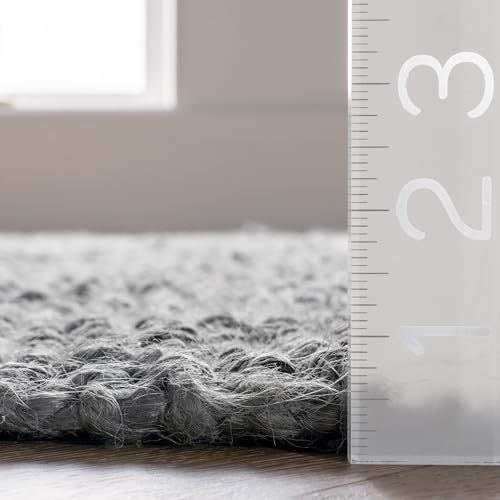 Nuloom Daniela Grey, 5' x 7'6", Handmade, Jute, Tassel, Soft and Textured, High Traffic, Stain Resistant, Easy Clean, Durable Area Rug for Bedroom, Living Room, Dining Space, Foyer, Entryway - color: Grey, size: 5' x 7'6" (Rectangular)