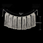 Macrame Woven Wall Hanging Tapestry Beige Curtain Fringe Tassel Garland Banner Boho Chic Home Decorative Interior Wall Decor Bohemian Ethnic Apartment Dorm Room Art Party Wedding Backdrop Decoration