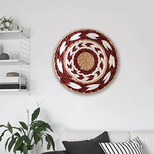 Woven Decor, Hanging Baskets Unique Tapestry for Hallway Bedroom Living Room Home Decorations (Red 30cm) - color: Red 30cm