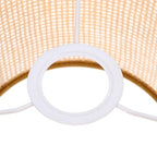 Rattan Lampshade 6.29X6.29X4.72 Inch Hand Woven Lamp Cover Natural Wicker Lamp Shade Soft Light Diffuser for Table Lamps Living Room Bedroom Decor
