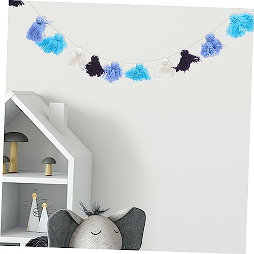 Ciieeo Room Decorations Creative Tassel Ornament Hand-Woven Hanging Decor Decorative Tassel Wall Pendant for Boys and Girls Room - color: Blue