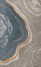 Beige Gold Navy Distressed Abstract Modern Rug Soft Marble Deco Aesthetic Washable Livingroom Bedroom Area Rug Carpet for Dining Kitchen Runner Rugs 3x5 - color: C, size: 3x5