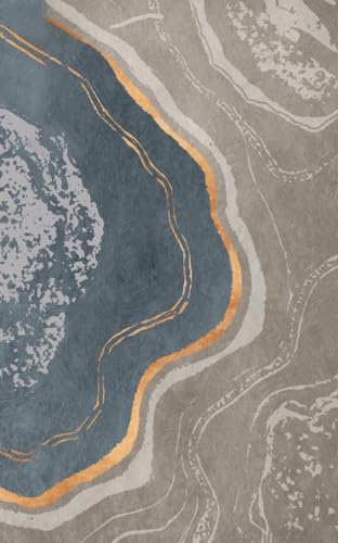 Beige Gold Navy Distressed Abstract Modern Rug Soft Marble Deco Aesthetic Washable Livingroom Bedroom Area Rug Carpet for Dining Kitchen Runner Rugs 3x5 - color: C, size: 3x5