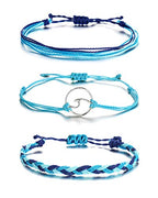 choice of all String Bracelets for Women Boho Wave Surfer Beach Wear Cute Bracelets Set Summer Friendship Jewelry Accessories Beach Stuff - color: C2:3 pcs blue surfer bracelets