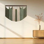 Tie-Dye Macrame Wall Hanging Large Dip Dye Yarn Tapestry Home Boho Wall Decor Ombre Art Headboard Bedroom Living Room Apartment Birthday Gift Xmas,Green with Beige - color: Green With Beige