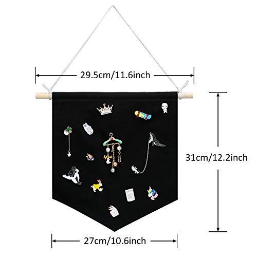 Boao 4 Pcs Boho Room Decor Hanging Decorations Pin Banner Wall Display Banners Elementary Wall Art Banner Welcome to Teacher Gift(Black,10.6×12.2inches,Classic) - color: Black, size: 10.6×12.2inches