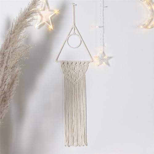 Thereisno Unique Handmade Cotton Woven Wall Hangings Wall Decorations for Bohemian Style Home Living Space Well Workmanship Tapestry