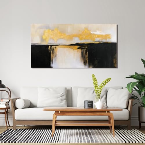 Canvas Wall Art Decor Wall Art Pictures for Living Room Abstract Art Work Black and White Wall Art Decor Modern Black and Gold Abstract Wall Art Prints For Bedroom Office Kitchen Wall Decor 20" x 40" - color: XY-K, size: 40"L x 20"W