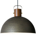 Large Pendant Light Fixtures, 15.7 Inch Vintage Wood Dome Chandelier Lamp, Hammered Matte Brushed Metal Pendant Lamp, Mid Century Gold Ceiling Hanging Light for Dining Room, Living Room Kitchen Island