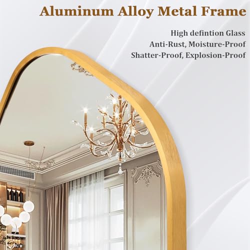 Irregular Mirror for Wall, Gold Wall Mirrors Decorative 20"x16" Asymmetrical Mirrors Aluminum Alloy Frame for Bathroom, Bedroom, Living Room, Cloakroom, Entryway - color: Gold-irregular 5(20"x16")