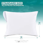 Set of 8 Pillow Protectors with Zipper Standard Size, Bed Bug and Dust Mite Proof Pillow Covers, Ultra Soft Pillow Encasements, Moisture Wicking and Waterproof Pillow Cases by Utopia Bedding (White) - size: Standard (Pack of 8)