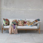 Creative Co-Op, Cream Indoor/Outdoor Woven Fabric Tufted Pillow with Fringe, Color, 20” L x 20” H