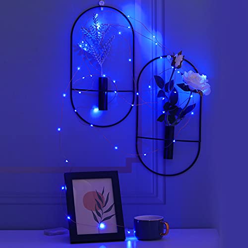 Ariceleo Led Fairy Lights Battery Operated, 1 Pack Mini Battery Powered Copper Wire Starry Fairy Lights for Bedroom, Christmas, Parties, Wedding, Centerpiece, Decoration (5m/16ft Blue) - color: Blue, size: 1 Pack