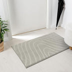 LUXE WEAVERS Modern Geometric Wave Gray 2x3 Area Rug - color: Grey, size: 2' x 3' (Rectangular)