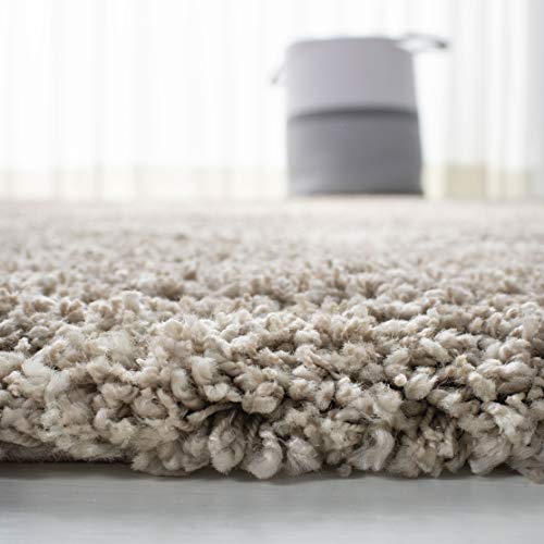 SAFAVIEH Hudson Shag Collection Accent Rug - 2' x 3', Beige & Ivory, Modern Trellis Design, Non-Shedding & Easy Care, 2-inch Thick Ideal for High Traffic Areas in Foyer, Living Room, Bedroom (SGH281S) - color: Beige/Ivory, size: 2' x 3' (Rectangular)