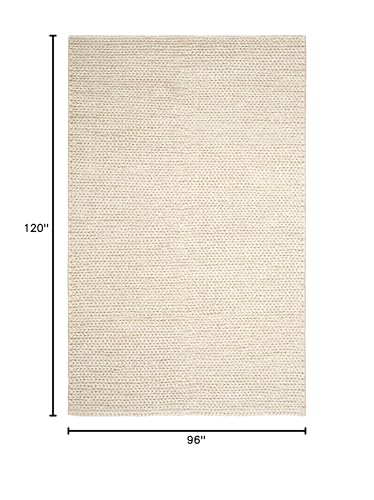 SAFAVIEH Area Rug 8x10 - Natural Fiber Collection - Large - Ivory, Handmade Jute, Ideal for Living Room, Bedroom, Dining Space (NF520A) - size: 8' x 10' (Rectangular)