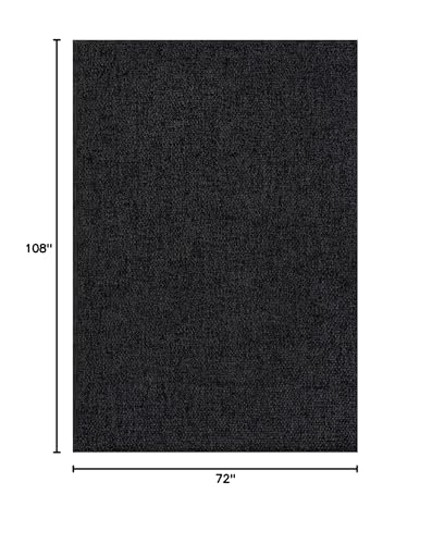 Easy Jute Rug 6x9 Indoor Outdoor Natural Rugs Solid Fiber Rug Woven Area Rug Boho Easy Clean Inside Carpet for Living Room Bedroom Dining Room Hallway or Outdoor Patio Porch (6 X 9 Dark Grey) - color: Dark Grey, size: 6' x 9' (Rectangular)
