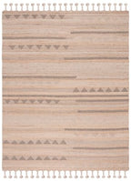 SAFAVIEH Natura Collection Area Rug - 9' x 12', Natural & Beige, Flat Weave Boho Braided Tassel Jute & Wool Design, Ideal for High Traffic Areas in Living Room, Bedroom (NAT278A) - size: 9' x 12' (Rectangular)