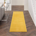 Nourison Home Nourison Essentials Yellow 2'2" x 7'6" Area Rug - Easy Clean, Non Shedding, Bed Room, Living Room, Dining Room, Kitchen (8' Runner) - color: Yellow, size: 2'2" x 7'6" (Runner)