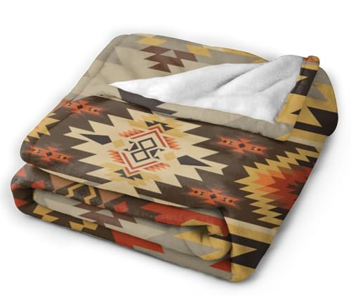 HGOD DESIGNS Aztec Blanket American Southwest Print Throw Soft Warm Lightweight Blanket for Women Birthday Christmas, Home Living Room Decor 40"x50" - color: Aztec, size: 40x50 inch