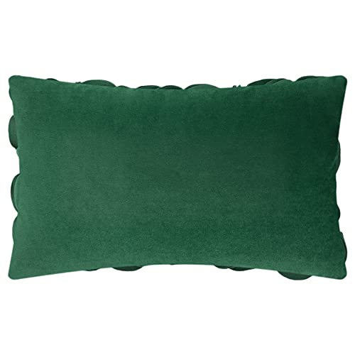 KINGROSE 3D Floral Throw Pillow Case Home Decorative Pillow Cover Soft Cushion Cover Sofa Couch Bed Living Room 12 x 20 Inches Dark Green - color: Dark Green - Persian Velvet