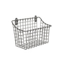 Spectrum Large Wall Mounted Wire Basket Industrial Gray Kitchen Wall Mount Organizer Storage Basket, Wire Basket for Kitchen Bathroom Pantry Organization, Wall Hanging Wire Caddy for Modern Homes - size: Large