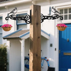 2-Pack Aesthetic Plant Hanger Indoor and Outdoor – 10 Inch Metal Hanging Plant Bracket with Beautiful Bird Pattern – Anti Rust Plant Hooks for Hanging Plants, Bird Feeder, Wind Chime, Lantern - size: 2-Pack Style 2