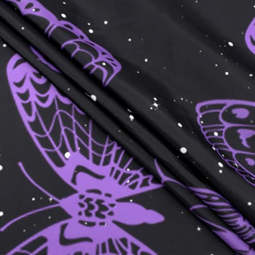 HVEST Purple Butterfly Wall Hanging - Galaxy Space Tapestry for Bedroom, Kids Room, Living Room - 40L x 60W inches - color: Purple, size: 40"L x 60"W