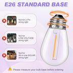 GvvooHome 24 Pack Shatterproof S14 LED Replacement Bulbs for Outdoor String Lights, 1W Equivalent to 11W Incandescent Bulb, Soft White 2200K, Dimmable, E26 Regular Medium Screw Base - size: 24 Count