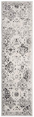 SAFAVIEH Madison Collection Runner Rug - 2'3" x 14', Silver & Grey, Boho Chic Distressed Design, Non-Shedding & Easy Care, Ideal for High Traffic Areas in Living Room, Bedroom (MAD611G) - color: Silver/Grey, size: 2'3" x 14' (Runner)