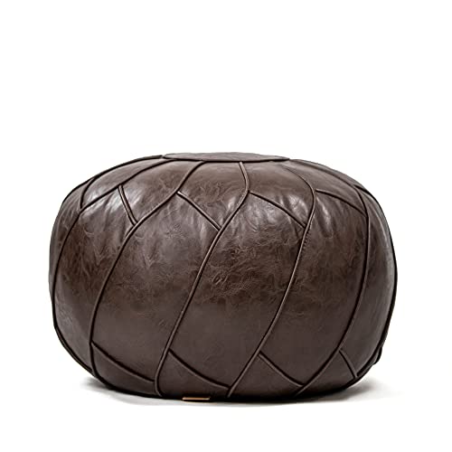 Moderner Pouf Ottoman Chocolate Brown Color - color: Chocolate Brown