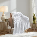 KMUSET Fleece Blanket Throw Size White Lightweight Super Soft Cozy Luxury Bed Blanket Microfiber - color: White, size: Throw(50"x60")