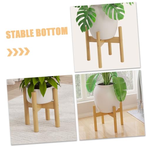 Abaodam Bamboo Plant Pot Stand Indoor Plant Display Rack Boho Style Flower Pedestal