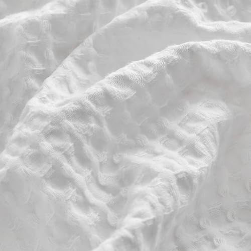 WARMDERN Waffle Weave Pillowcases King Size 2 Pack Pillow Cases Soft Microfiber Pillow Case Covers Set of 2 Boho Woven Textured Pillowcase with Envelope Closure(White, King, 20x36 Inches) - color: White-waffle Weave, size: 20" x 36" (Pack of 2)