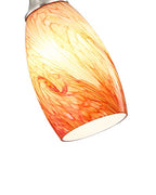 karyfine Art Glass Mini Pendant Lights Kitchen Island Marble Glass Pendant Light Shade with Brushed Nickel Finish Ceiling Hanging Lights for Kitchen Over Sink,Dining/Living Room Red Marble-1Pack - color: Red marble -1Pack