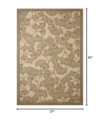 Loloi Chris Loves Julia Rue Collection RUE-02 Olive/Sage 2'-3" x 3'-9" Accent Rug Jute Neutral Floral Living Room Bedroom Rug - color: Olive / Sage, size: 2'3" x 3'9" (Rectangular)