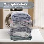 Cooling Cotton Waffle Weave Throw Blanket - Lightweight Breathable Blanket of 50% Rayon Derived from Bamboo for Hot Sleepers, Summer Throws for Couch Bed Sofa, Light Blue, 50"x60"
