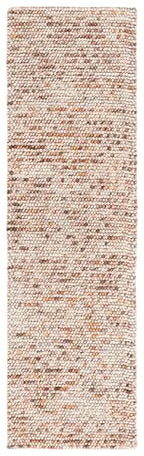 SAFAVIEH Natura Collection Runner Rug - 2'3" x 8', Dark Brown & Beige, Handmade Wool Blend, Textured Design, Ideal for Hallway, Bedroom, Foyer (NAT620E) - color: Dark Brown/Beige, size: 2'3" x 8' (Runner)