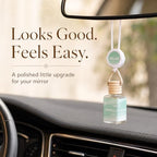 Vanilla Mist Hanging Car Air Freshener Diffuser, 15ml Reed Wick Essential Oil Bottle with Adjustable Rearview Mirror Clip, Long-Lasting Car Scent for Cars SUVs Trucks