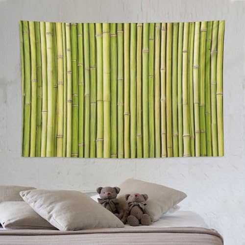 HZOHNAGO Bamboo Tapestry Chinese Style Green Pattern Printed Wall Tapestry Painting Wall Hanging for Bedroom Living Room Dorm 90" W x 60" H - color: Bamboo-7, size: 90"L x 60"W
