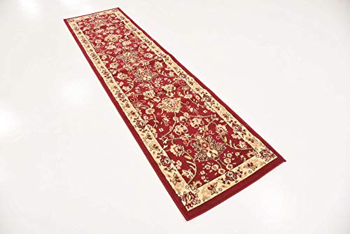 Unique Loom Sialk Hill Collection Area Rug - Washington (2' 2" x 8' 2" Runner, Burgundy/ Cream) - color: Burgundy/Cream, size: 2'2" x 8'2" (Runner)