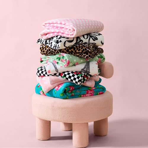 Betsey Johnson - Plush Throw Blanket for Couch or Bed, Soft Reversible Western Fleece Throw, Cozy Printed Soft Blanket, Ombre Dots Pink, 50" x 70" - color: Ombre Dots Pink