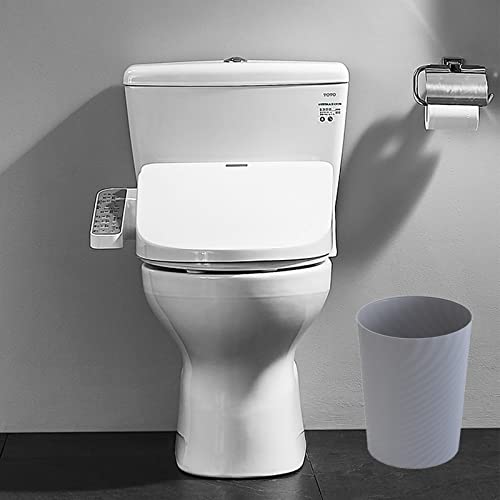 UUJOLY Plastic Small Trash Can Wastebasket, Garbage Container Basket for Bathrooms, Laundry Room, Kitchens, Offices, Kids Rooms, Dorms, (Grey, 1.8 Gallon/2 Pack) - color: Grey, size: 1.8 Gallon/2 Pack