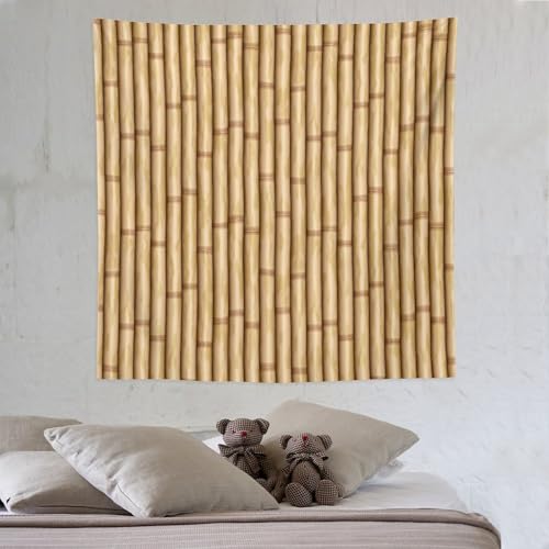 HZOHNAGO Bamboo Tapestry Retro Brown Bamboo Pattern Printed Wall Tapestry Painting Wall Hanging for Bedroom Living Room Dorm 60" W x 60" H - color: Bamboo-2, size: 60"L x 60"W