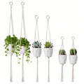 6 Pack Macrame Plant Hanger, Indoor Hanging Plants Holder, 3 Sizes 39"/31"/23", Outdoor Boho Home Decor Hanging Baskets, (POTS NOT Included)