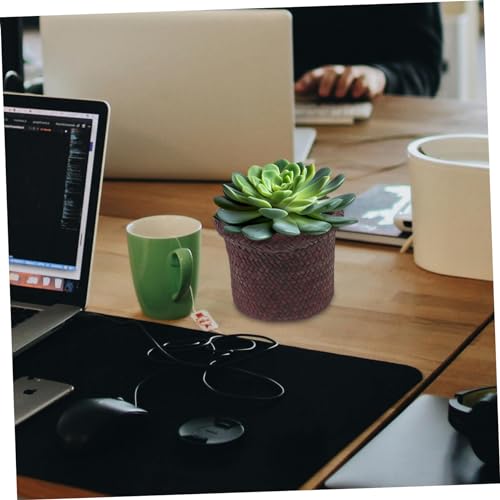 1Pc Seaweed Woven Plant Holder Natural Seagrass Pot Container for Indoor Plants Handcrafted Design Versatile Basket for Home Decor